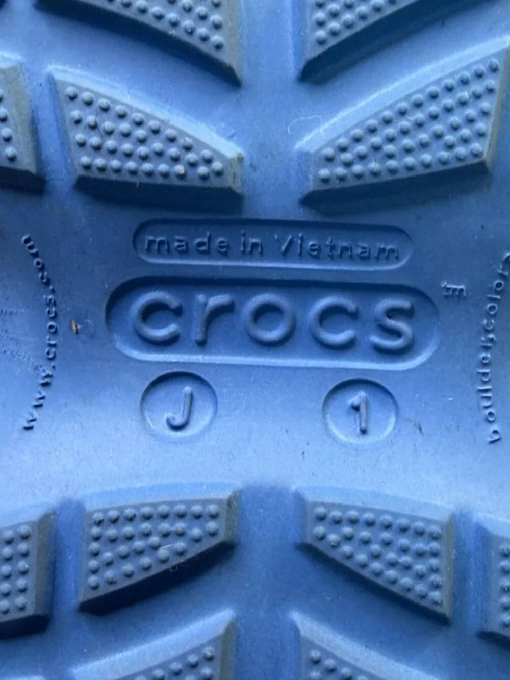 Crocs Handle It Rain Boots Blue Kids Size J1 Waterproof Pull-On Boots
